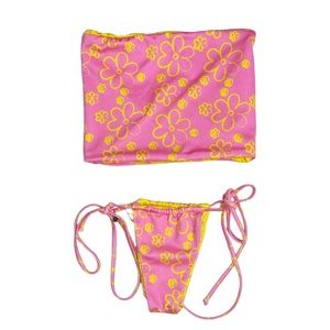 NESSY SWIMWEAR Set Flora Tankini Top (S) & Kendal Bottom (XS)